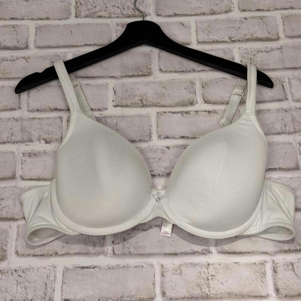 Cacique Lightly Lined T-Shirt Bra‎ White Women's Size 42B Lane Bryant